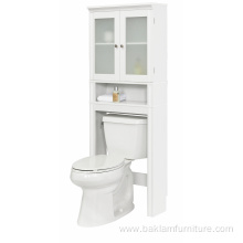 White Slim Bathroom Storage Cabinet